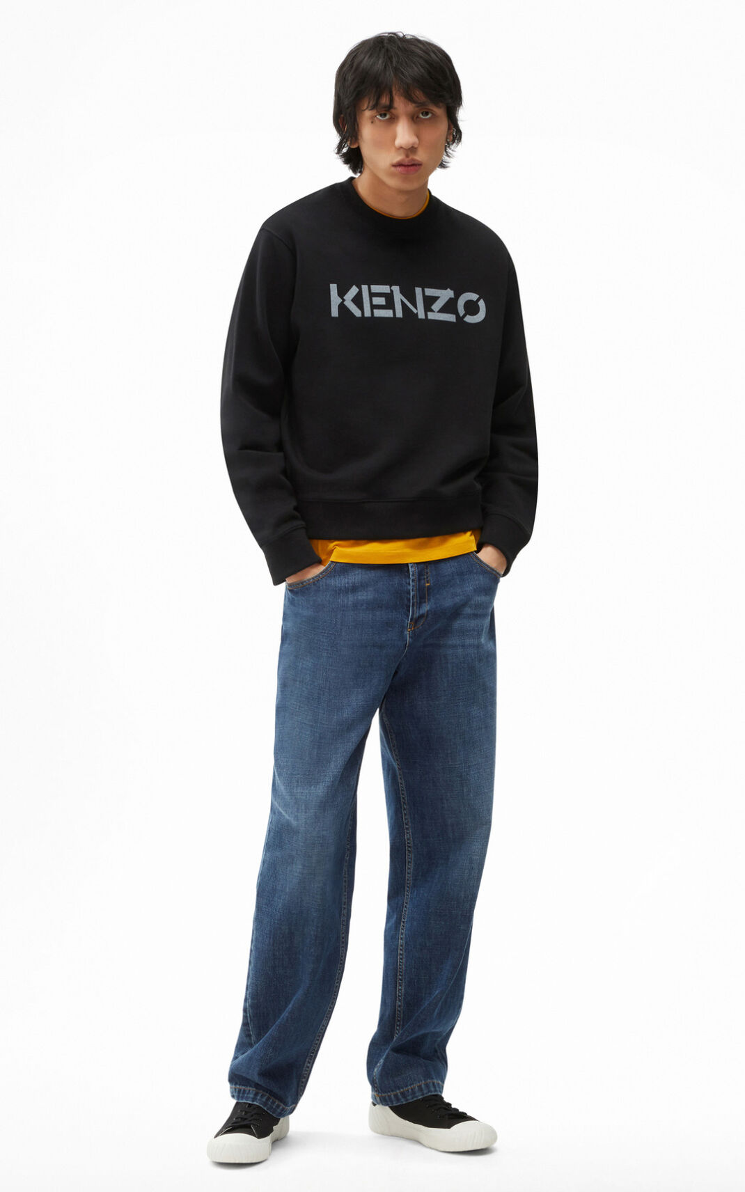 Sweatshirt Kenzo Logo Masculino - Pretas | 946TCWULF